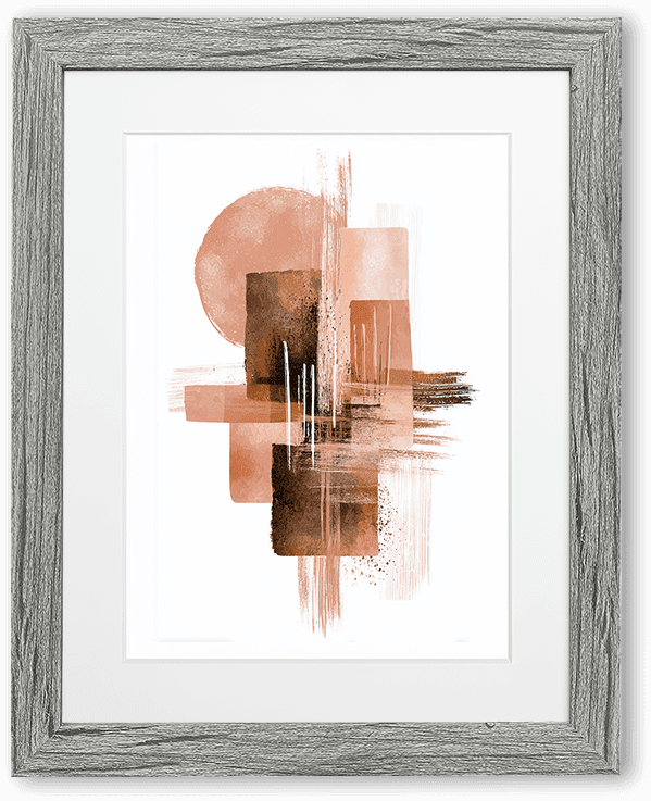 Brown & Peach Abstract Japandi Rectangles & Brushstrokes - Image 4