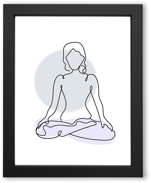 Seated Meditation with Soft Pastel Overlays