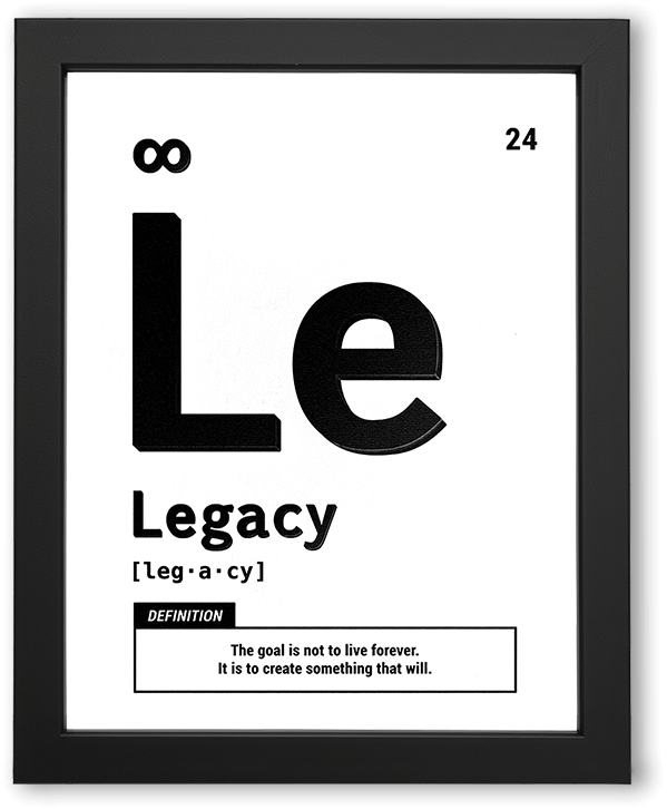 Legacy Definition Motivational Wall Art